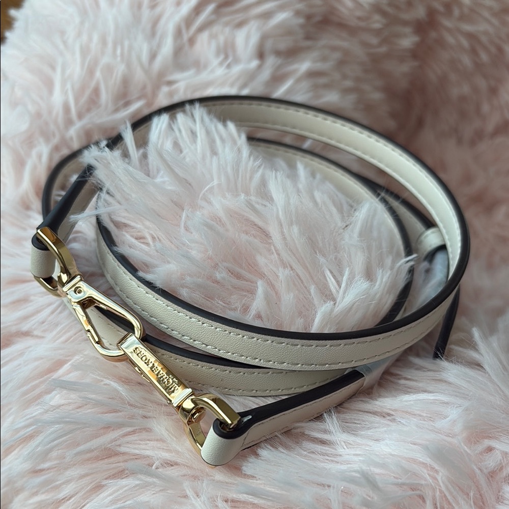 Ivory Michael Kors Replacement Crossbody Strap Le… - image 1